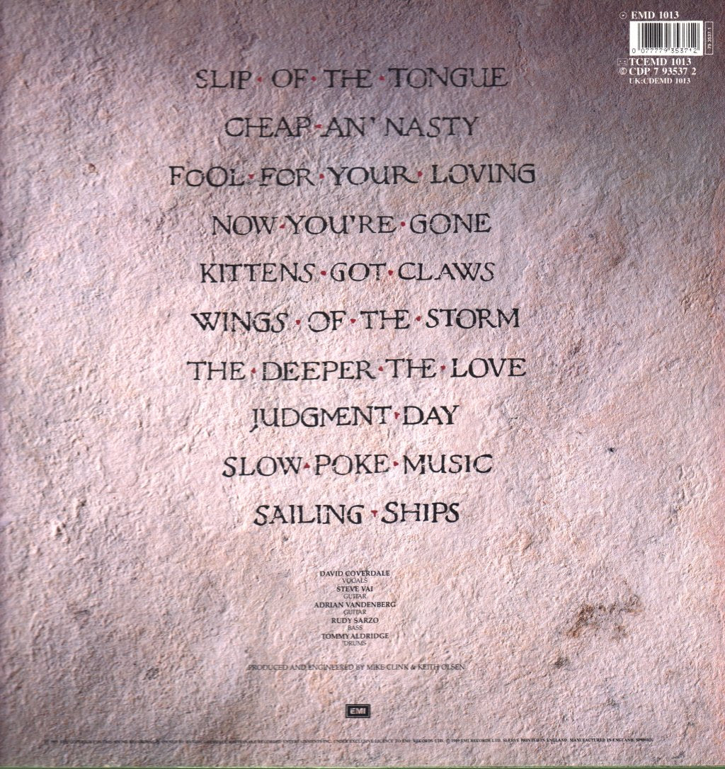 Whitesnake - Slip Of The Tongue - Lp – Vinyl Tap