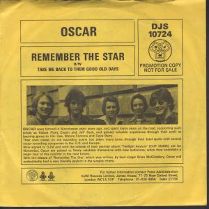 Oscar (70'S Group) - Remember The Star - 7 Inch