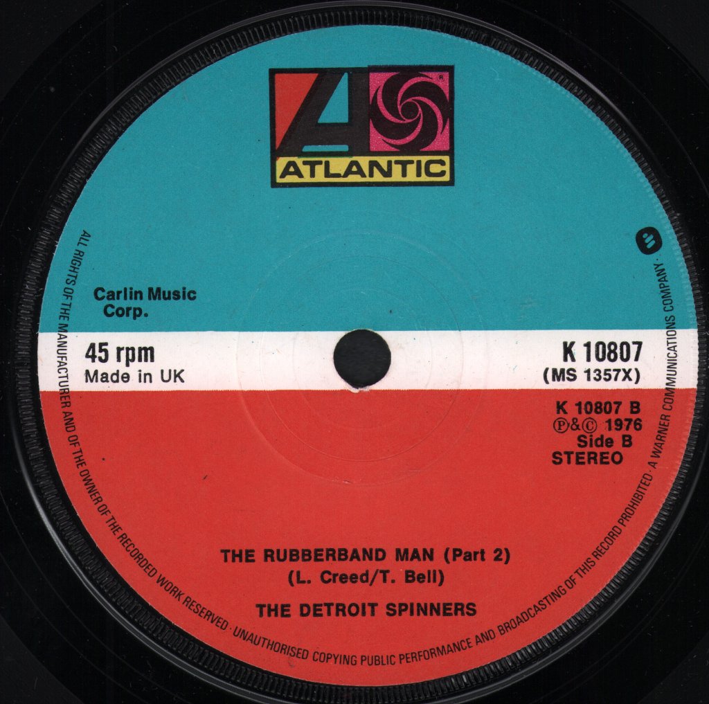 Detroit Spinners - Rubberband Man - 7 Inch