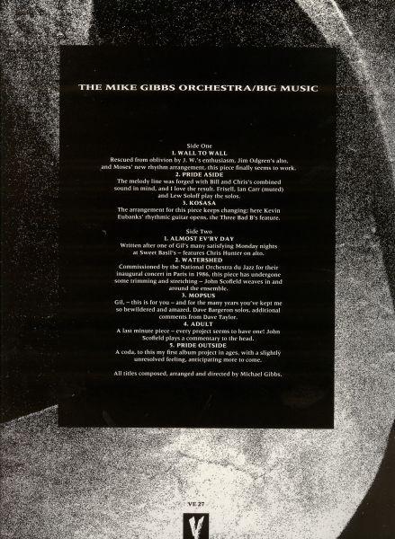 Mike Gibbs Orchestra - Big Music - Lp