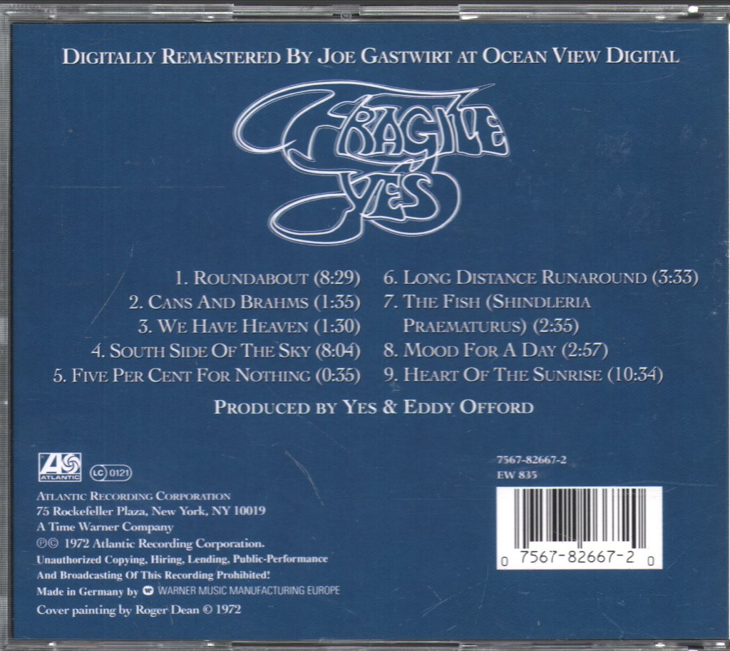 Yes - Fragile - Cd