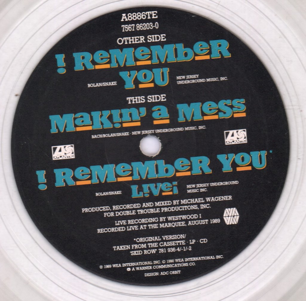Skid Row - I Remember You - 10 Inch