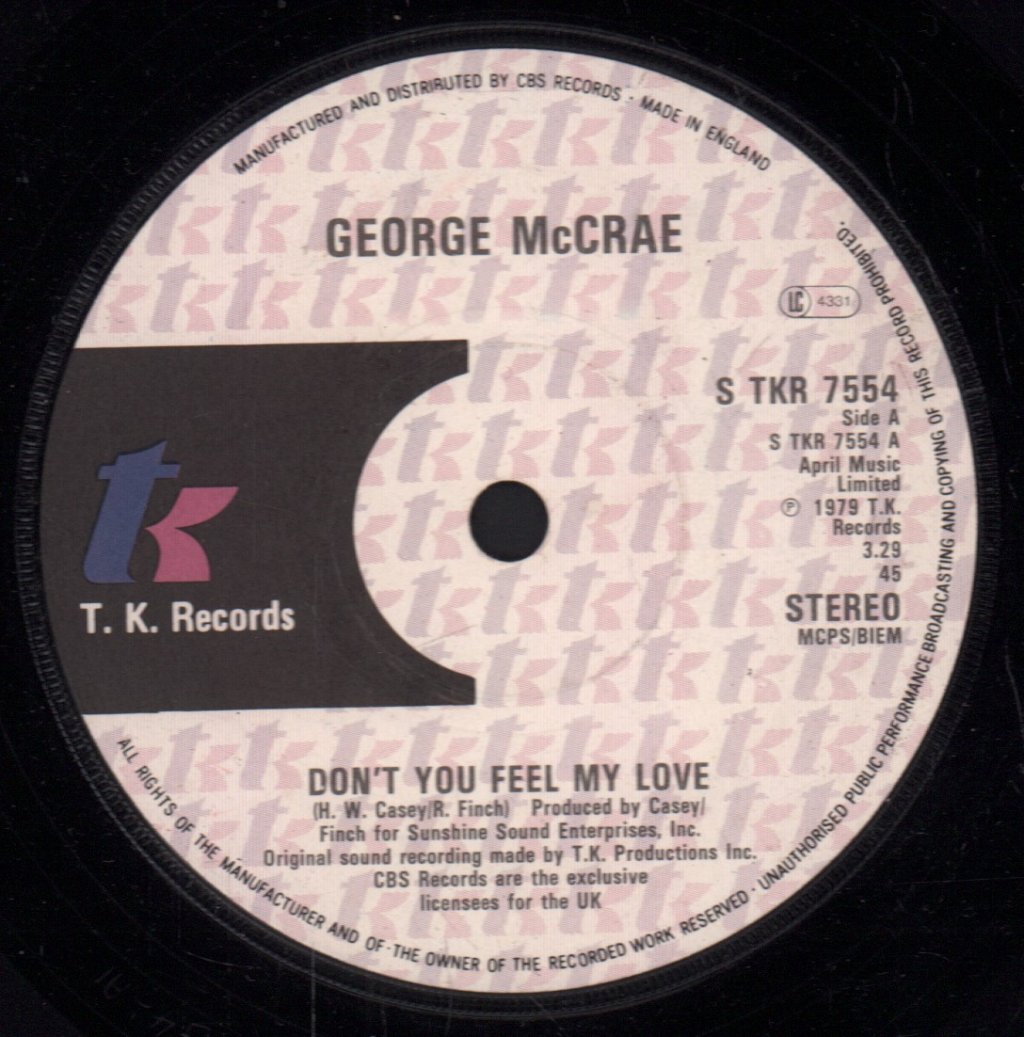 George McCrae - Don't You Feel My Love - 7 Inch