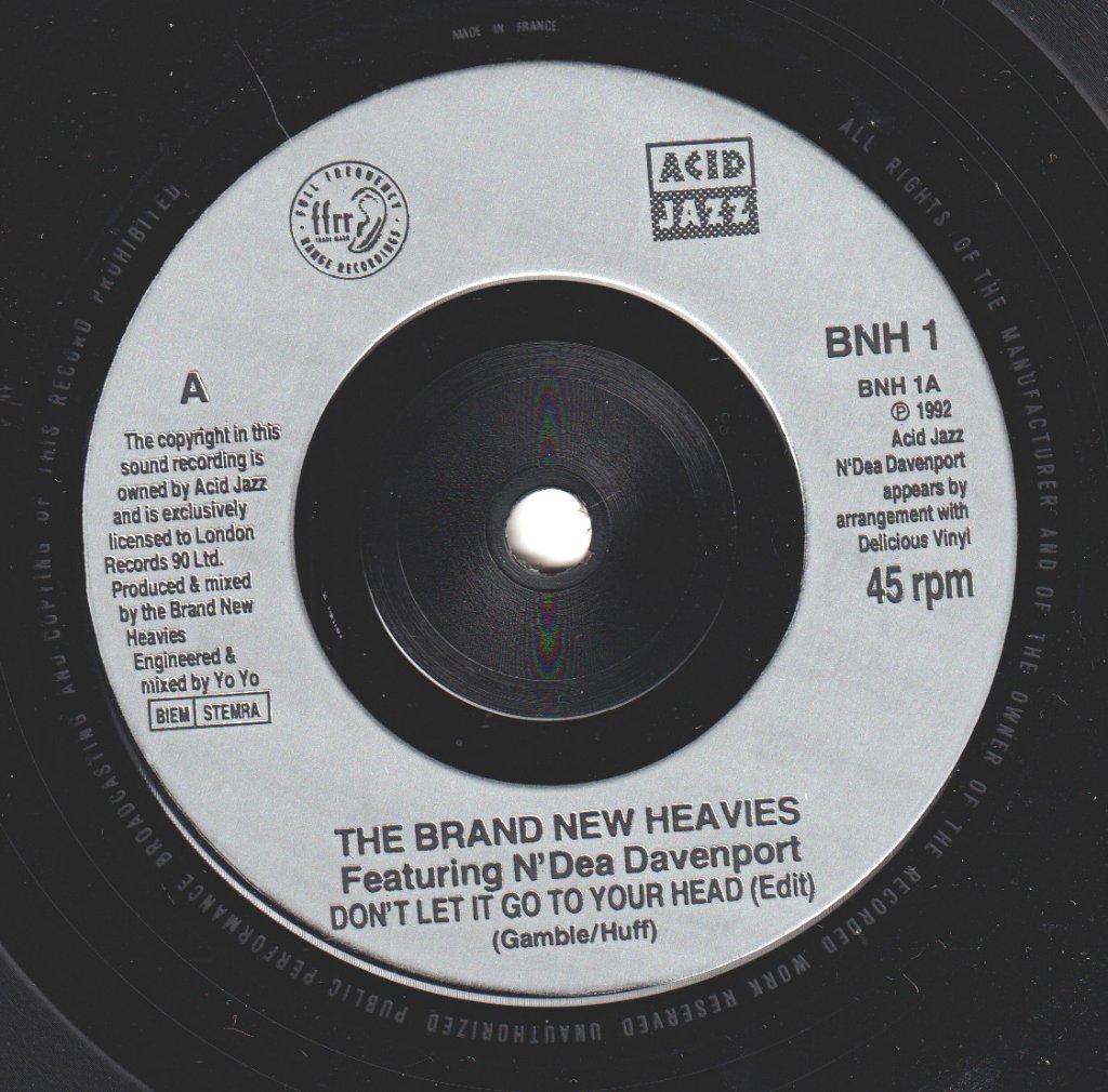 Brand New Heavies - Don't Let It Go To Your Head - 7 Inch