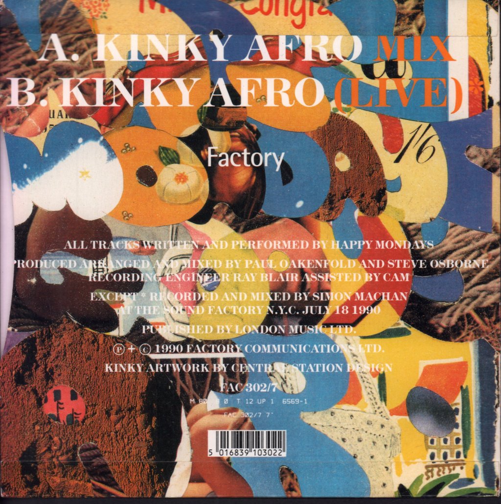 Happy Mondays - Kinky Afro - 7 Inch