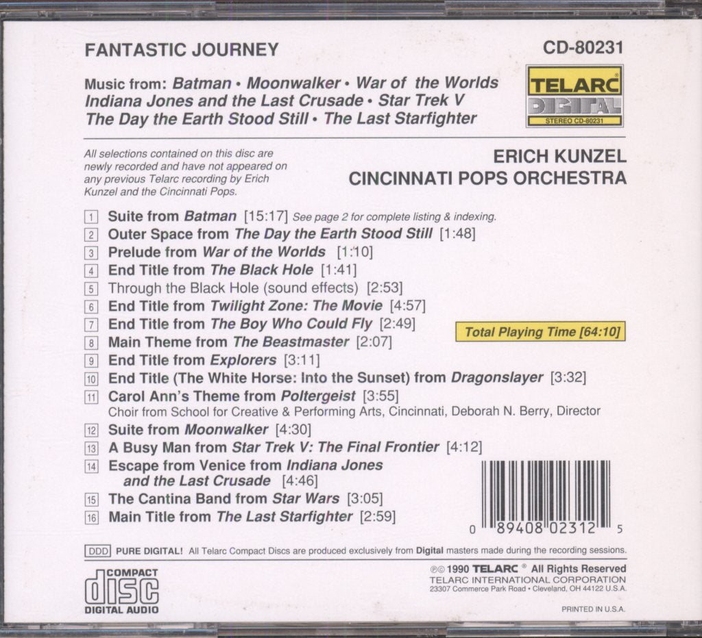 Erich Kunzel / Cincinnati Pops Orchestra - Fantastic Journey - Cd