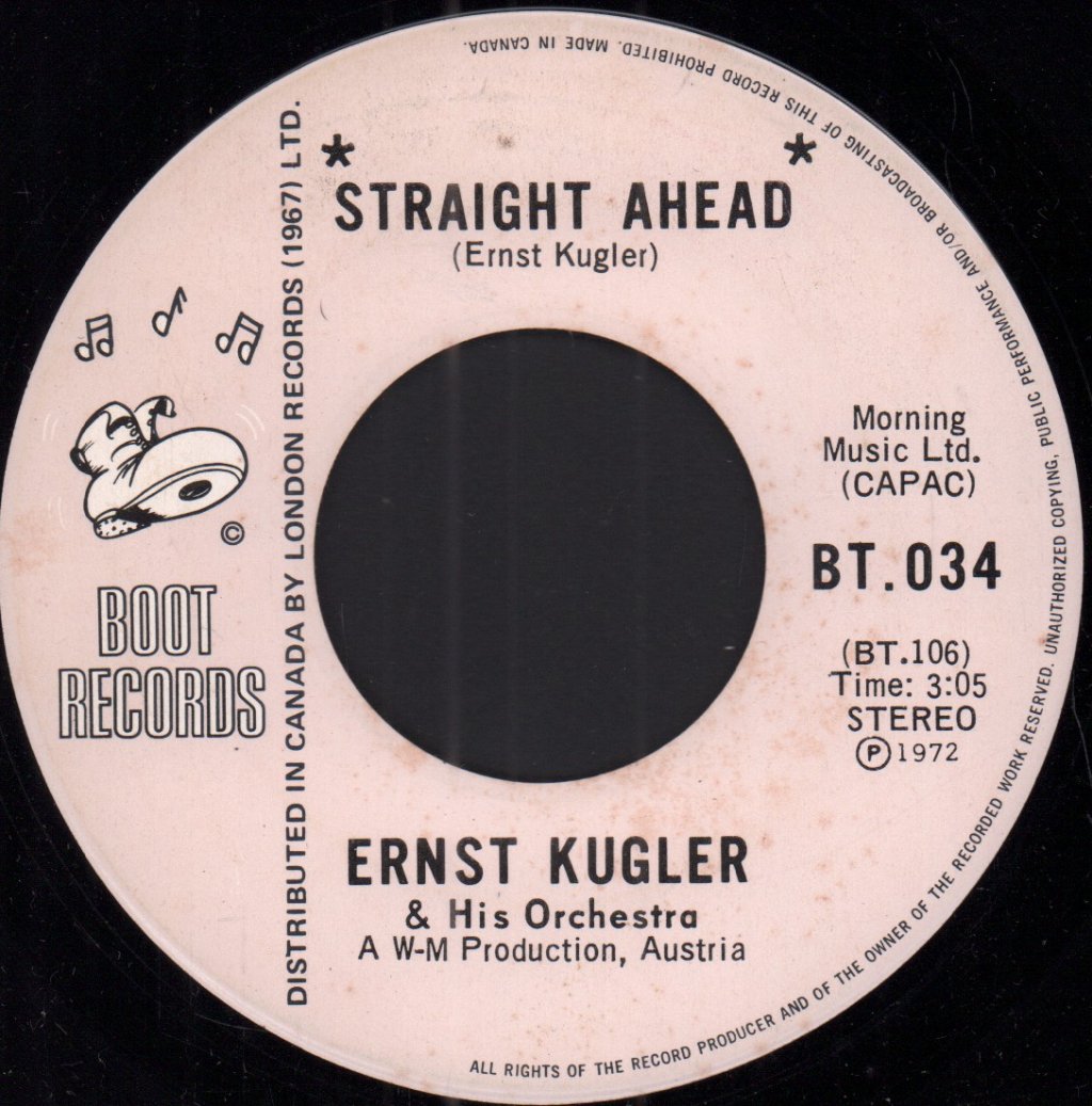 ernst kugler and his orchestra - Straight Ahead - 7 Inch