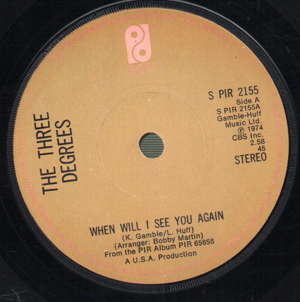 Three Degrees - When Will I See You Again - 7 Inch