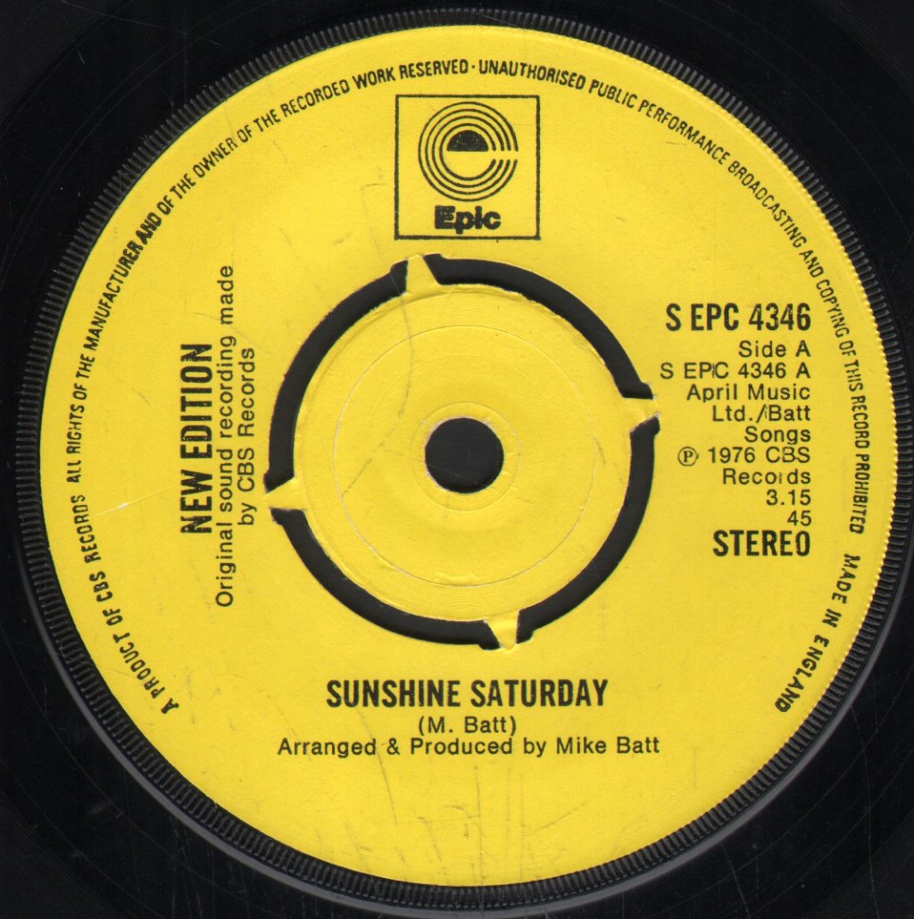 New Edition - Sunshine Saturday - 7 Inch