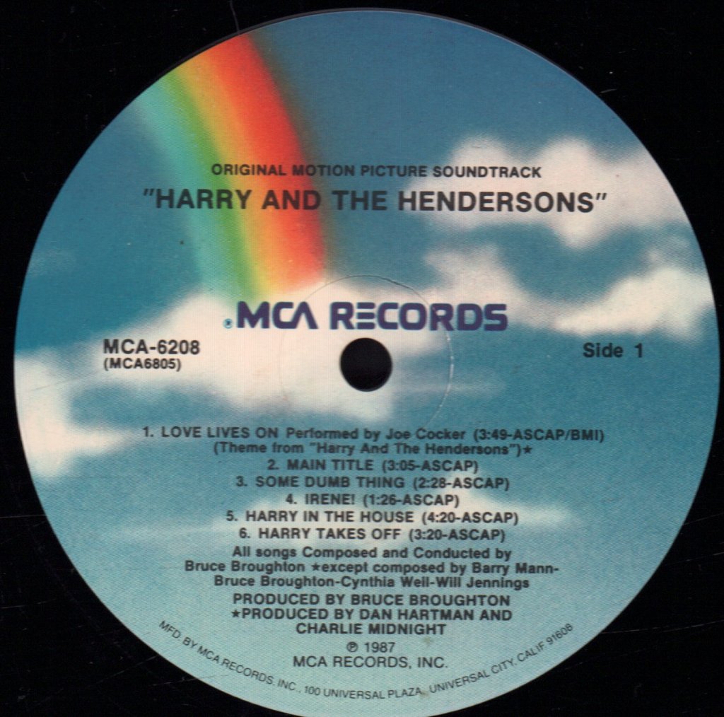 Various Artists - Harry And The Hendersons Original Motion Picture Soundtrack - Lp