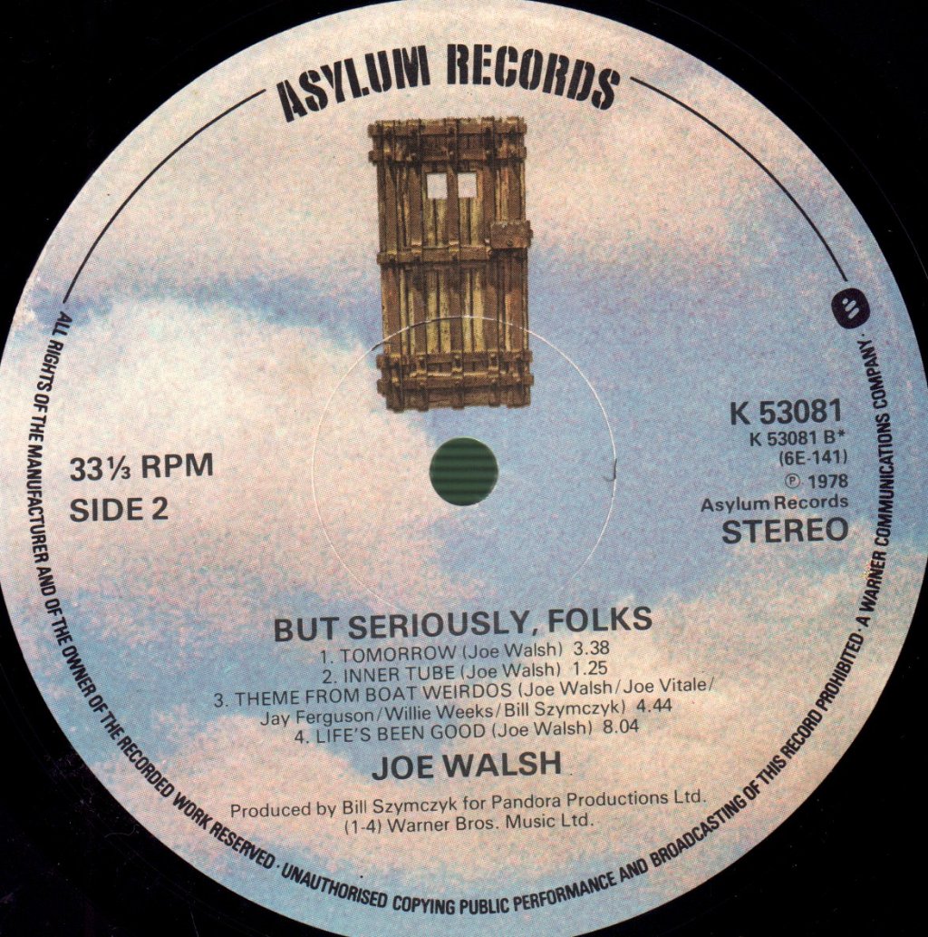 Joe Walsh - But Seriously Folks - Lp
