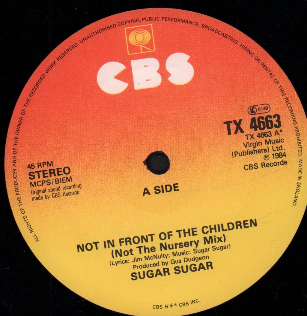 Sugar Sugar - Not In Front Of The Children - 12 Inch