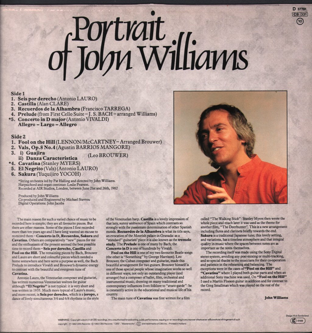 John Williams (Guitarist) - Portrait Of John Williams - Lp