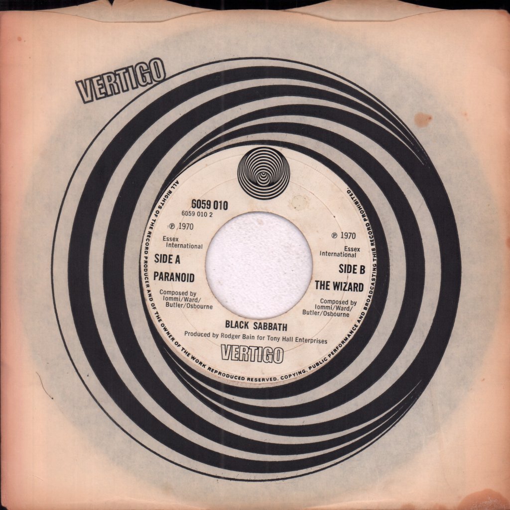 Black Sabbath - Paranoid - 7 Inch