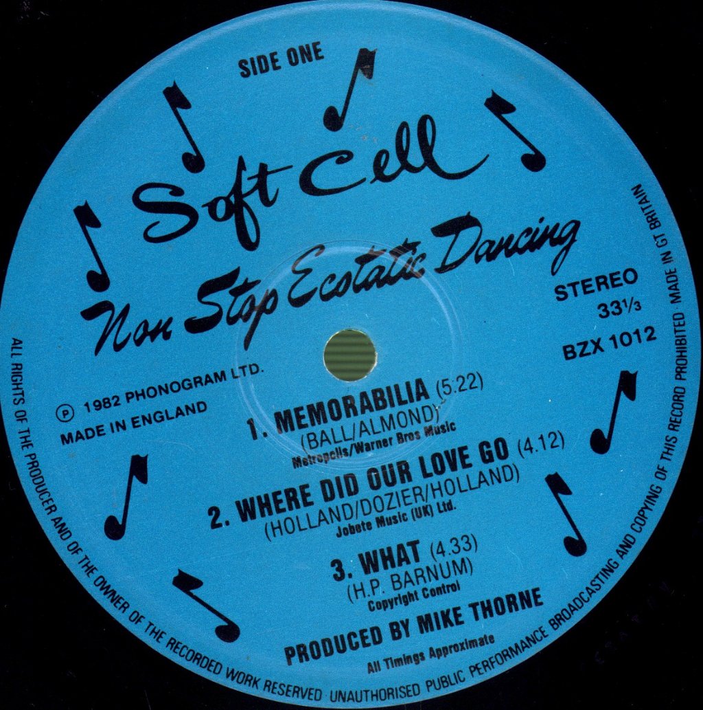 Soft Cell - Non Stop Ecstatic Dancing - Lp
