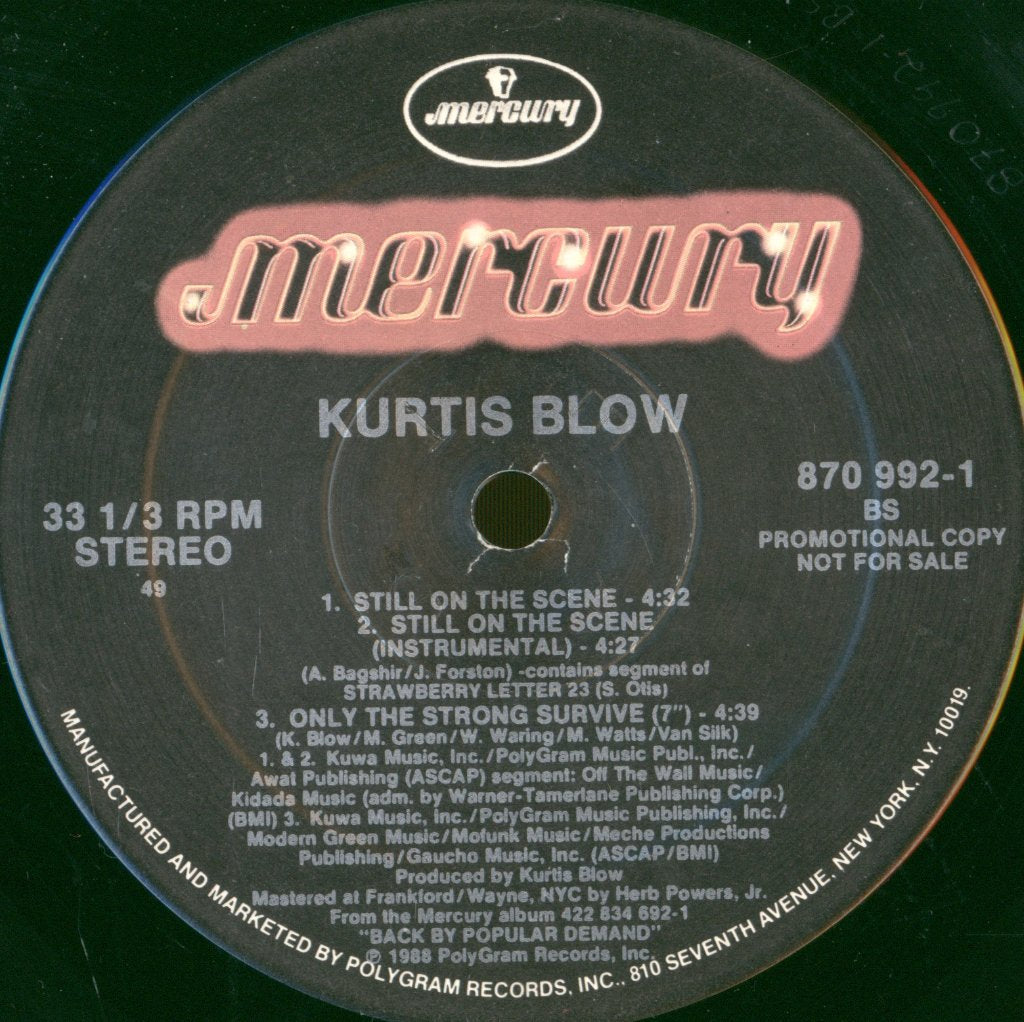 Kurtis Blow - Only The Strong Survive / Still On The Scene - 12 Inch