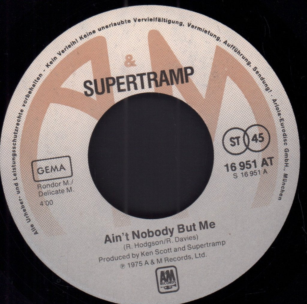 Supertramp - Ain't Nobody But Me - 7 Inch