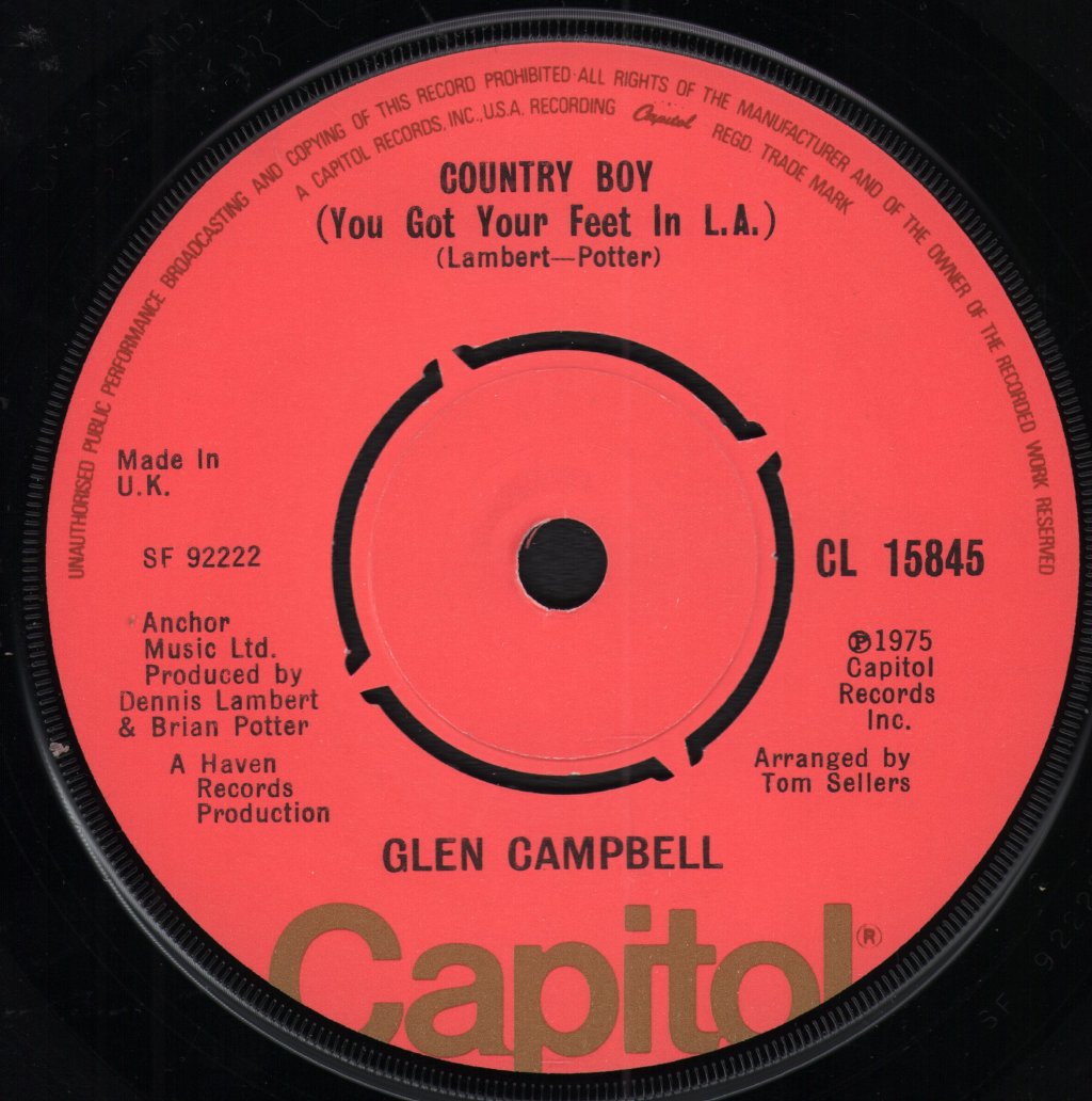 Glen Campbell - Country Boy - 7 Inch