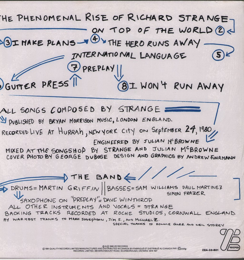 Richard Strange - Live Rise Of Richard Strange - Lp