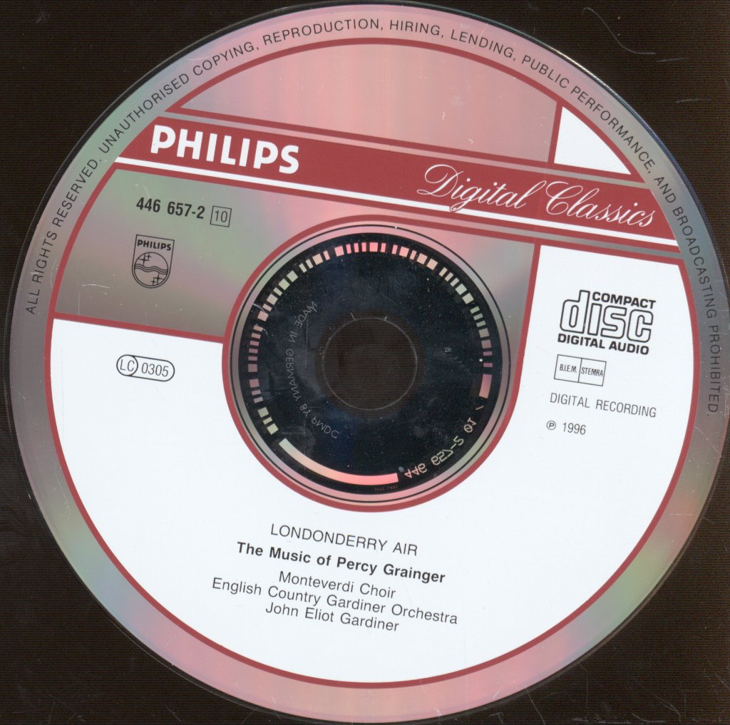 John Eliot Gardiner, The Monteverdi Choir - Londonderry Air: The Music of Percy Grainger - Cd