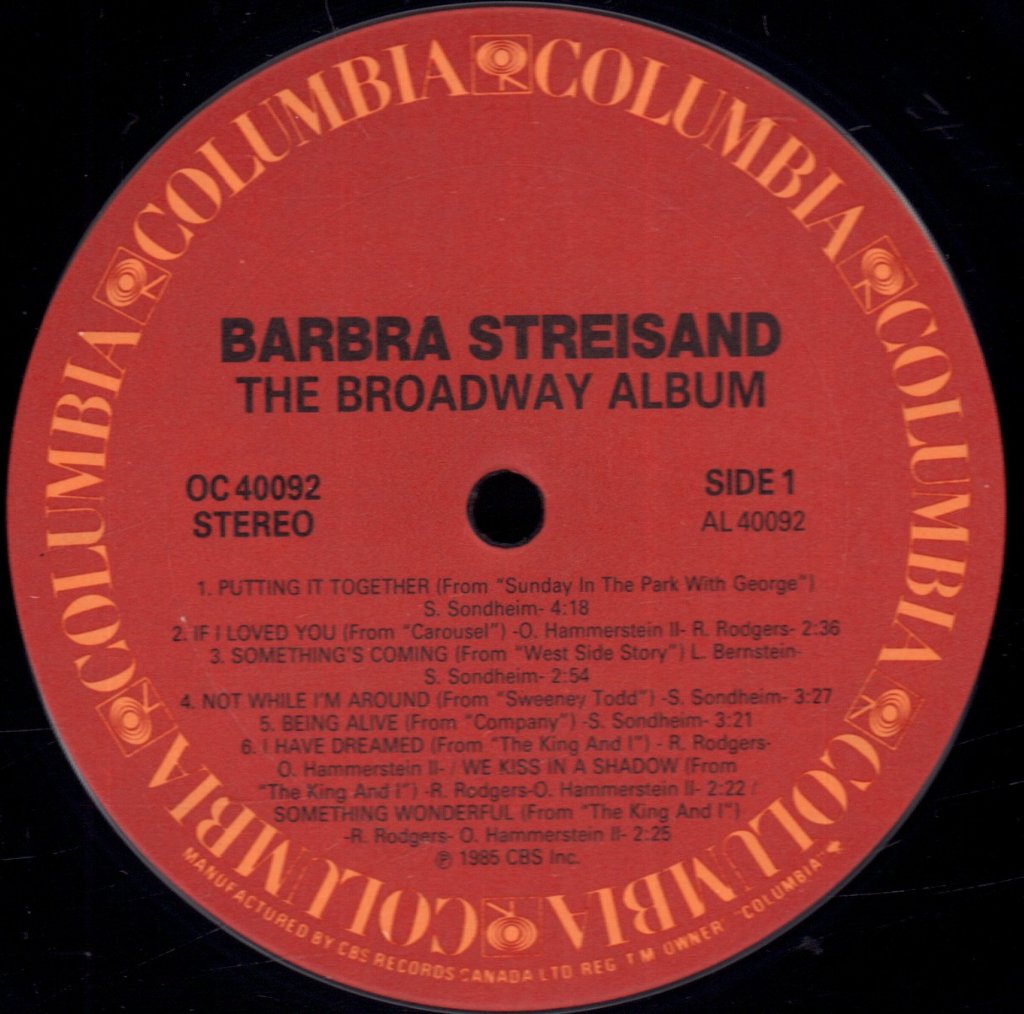 Barbra Streisand - Broadway Album - Lp