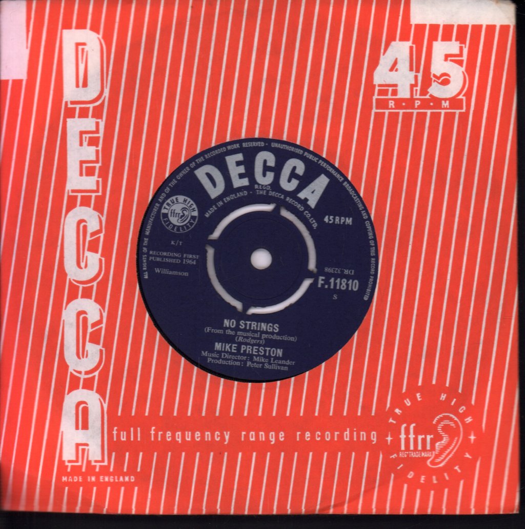 Mike Preston - No Strings - 7 Inch
