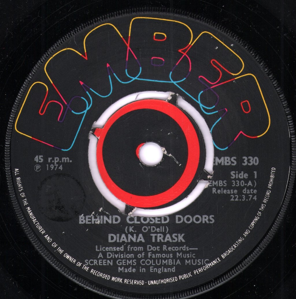Diana Trask - Behind Closed Doors - 7 Inch