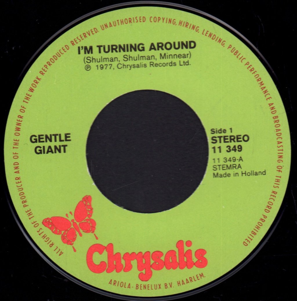 Gentle Giant - I'm Turning Around - 7 Inch