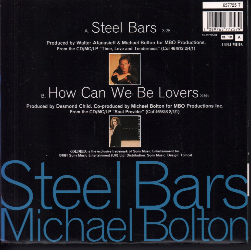 Michael Bolton - Steel Bars - 7 Inch