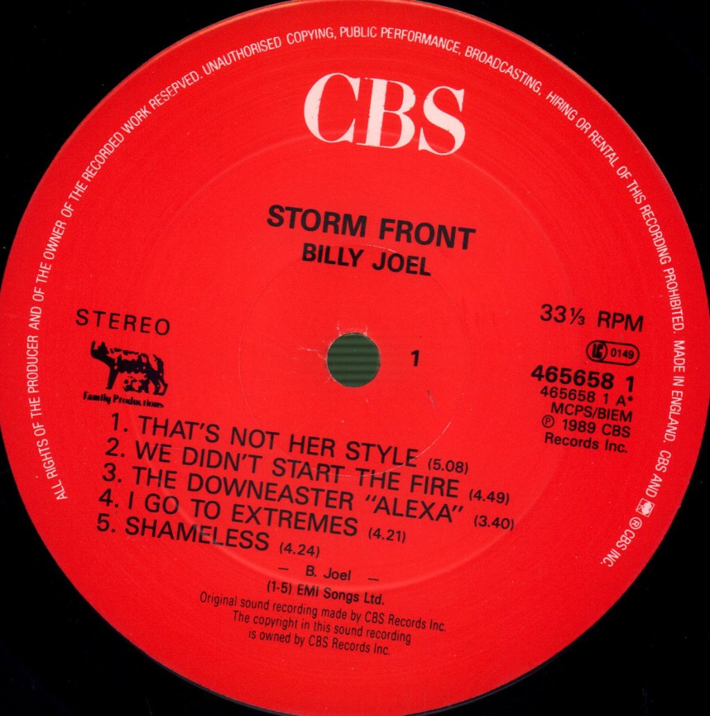 Billy Joel - Storm Front - Lp