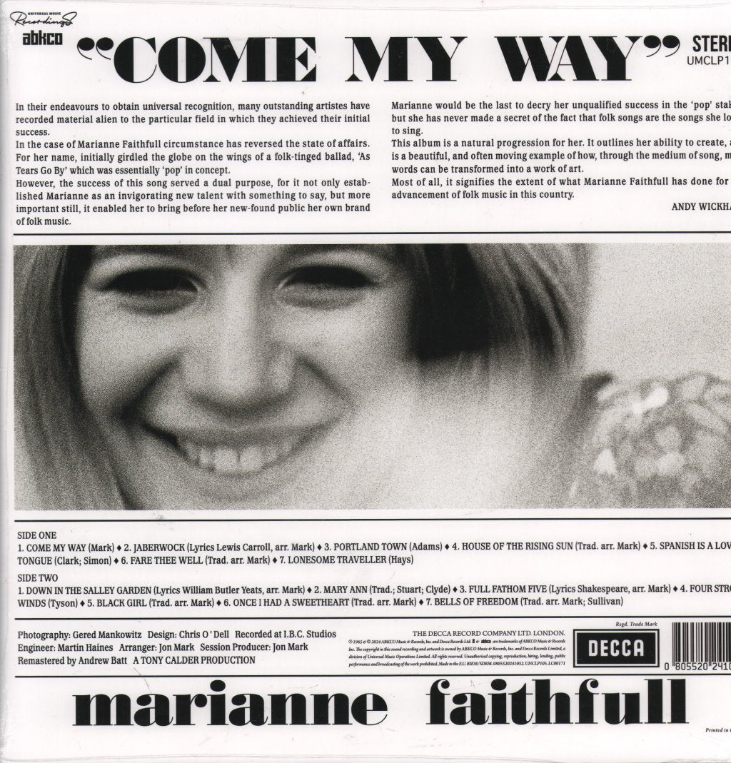 Marianne Faithfull - Come My Way - Lp