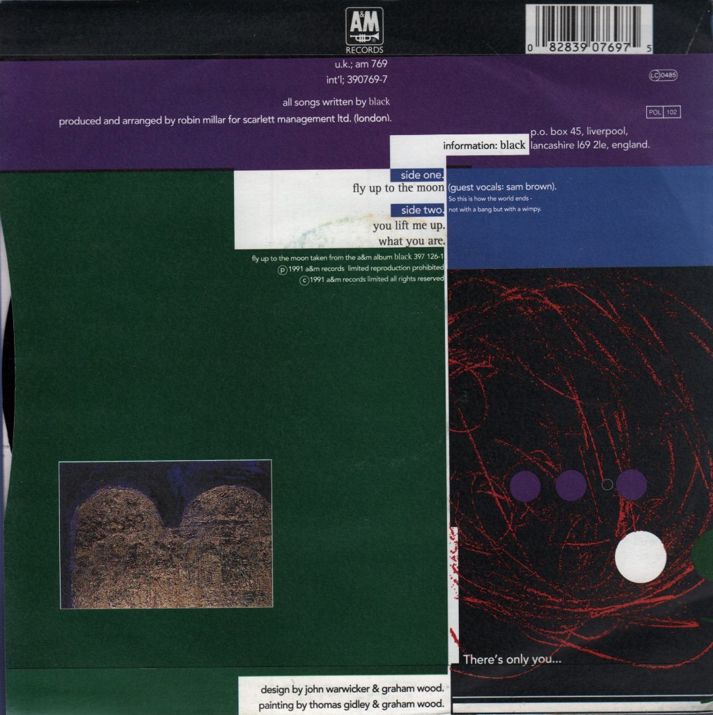 Black With Sam Brown - Fly Up To The Moon - 7 Inch