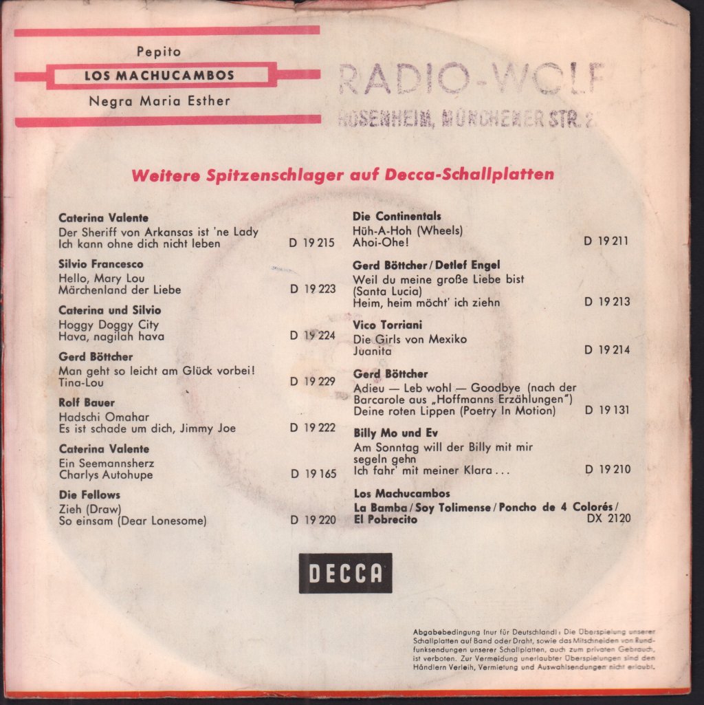 Los Machucambos - Pepito - 7 Inch