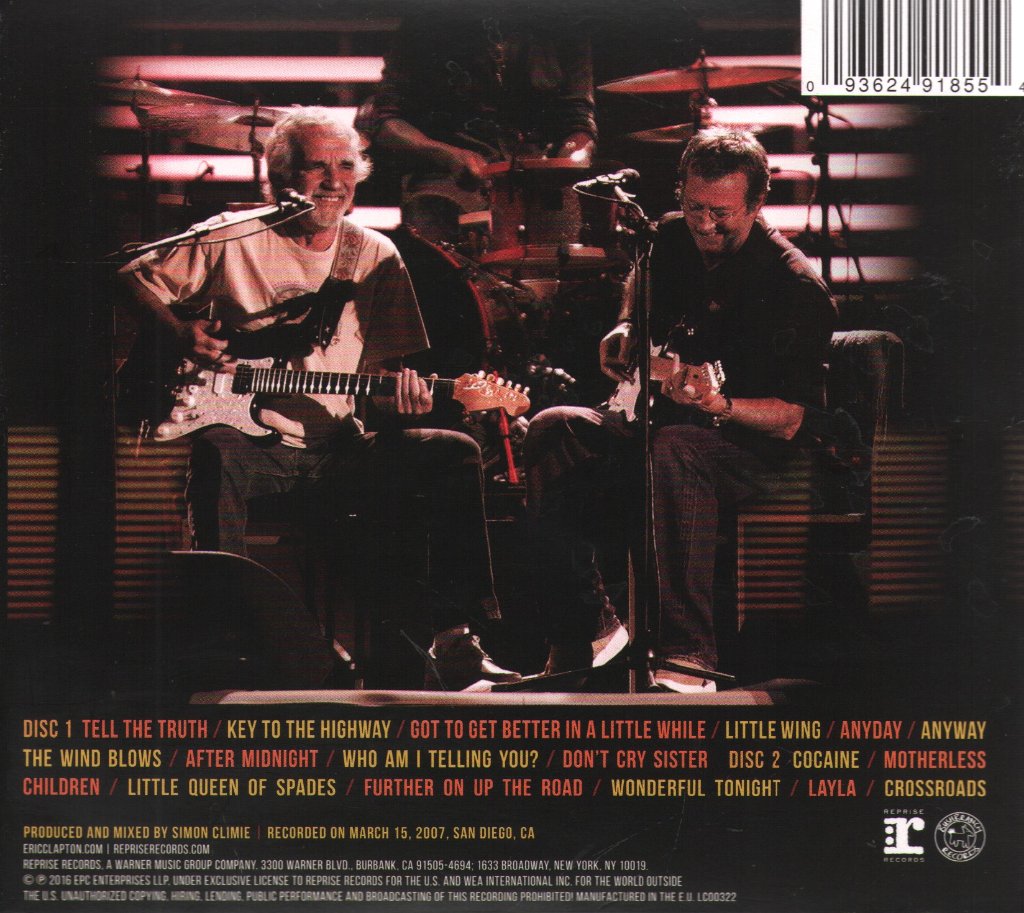 Eric Clapton - Live In San Diego (With Special Guest J.J. Cale) - Double Cd