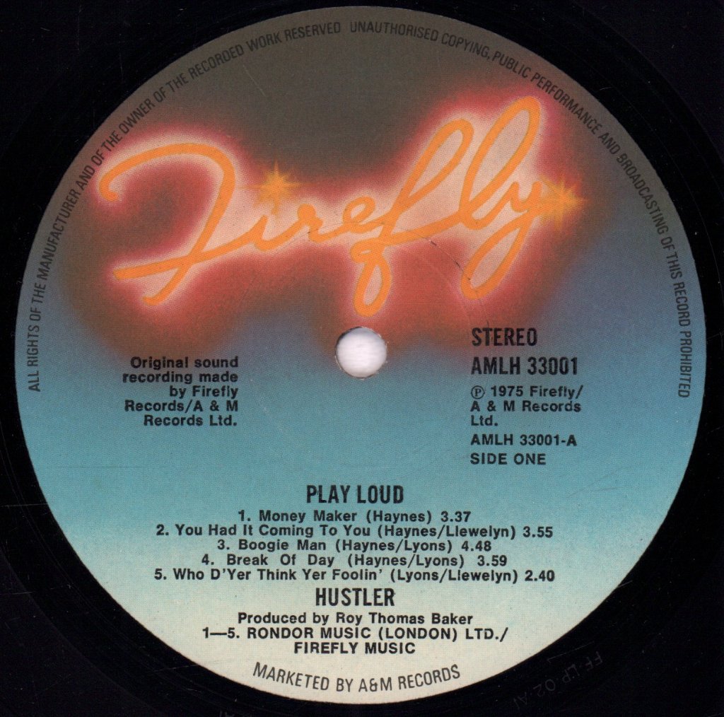 Hustler (70'S Artist) - Play Loud - Lp