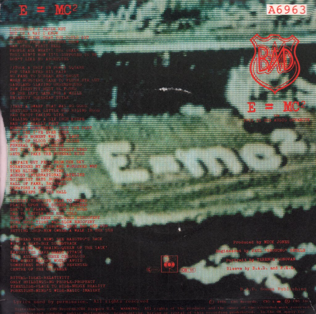 Big Audio Dynamite - E=Mc2 - 7 Inch