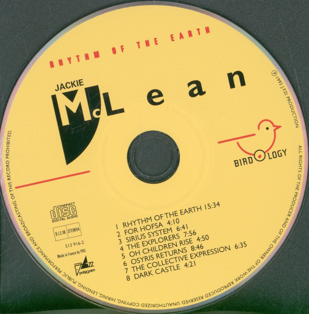 Jackie Mclean - Rhythm Of The Earth - Cd