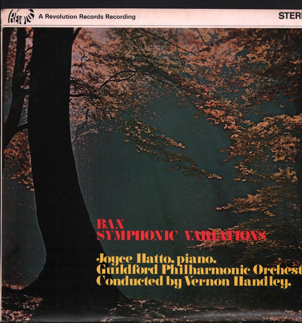 Joyce Hatto / Vernon Handley / Guildford Philharmonic Orchestra - Bax - Symphonic Variations - Lp