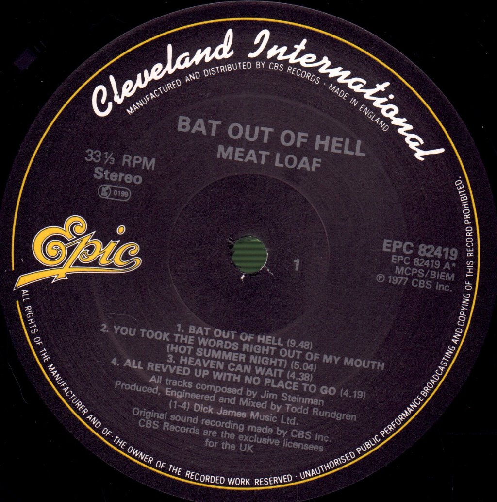 Meat Loaf - Bat Out Of Hell - Lp