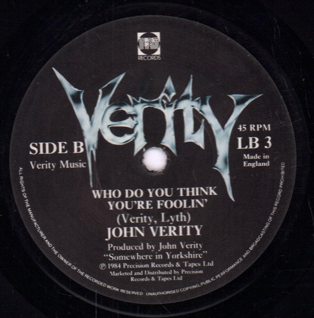 John Verity - What About Me - 7 Inch
