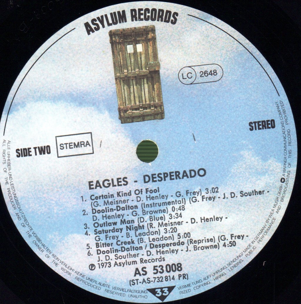 Eagles - Desperado - Lp