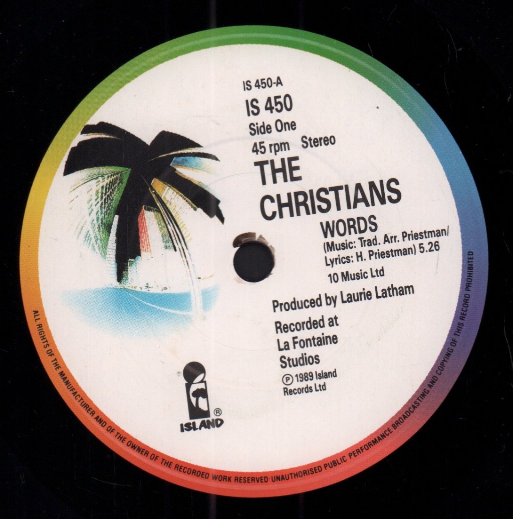 Christians - Words - 7 Inch