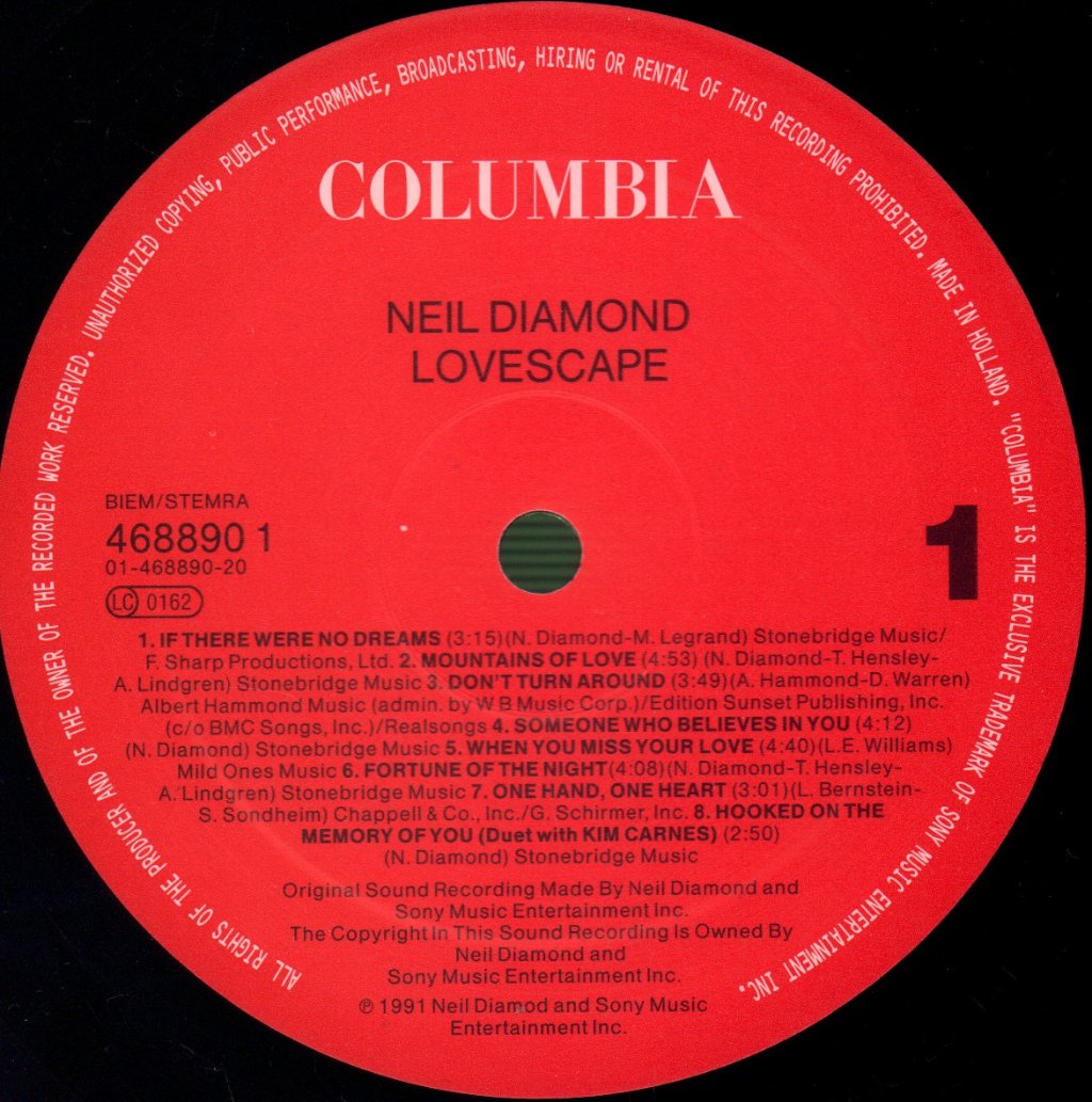 Neil Diamond - Lovescape - Lp