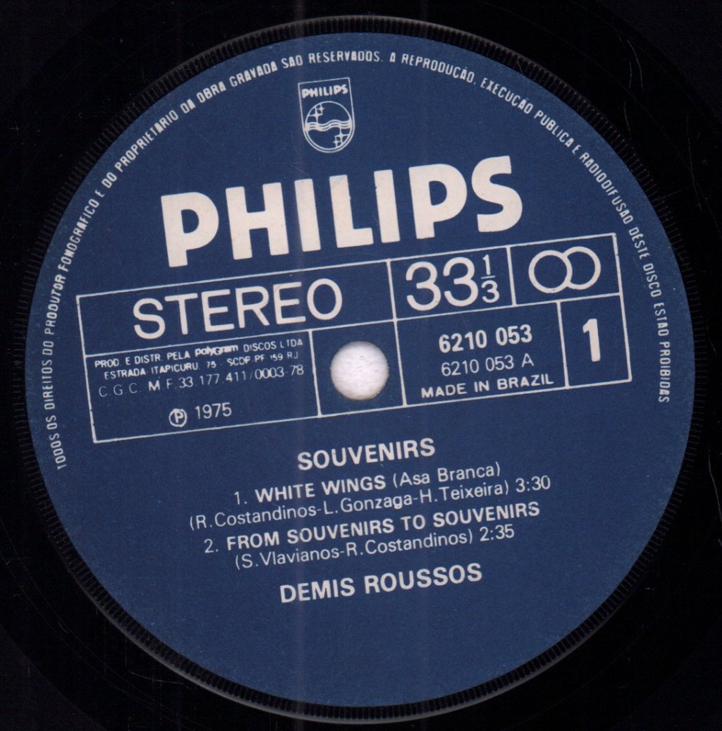 Demis Roussos - Souvenirs - 7 Inch