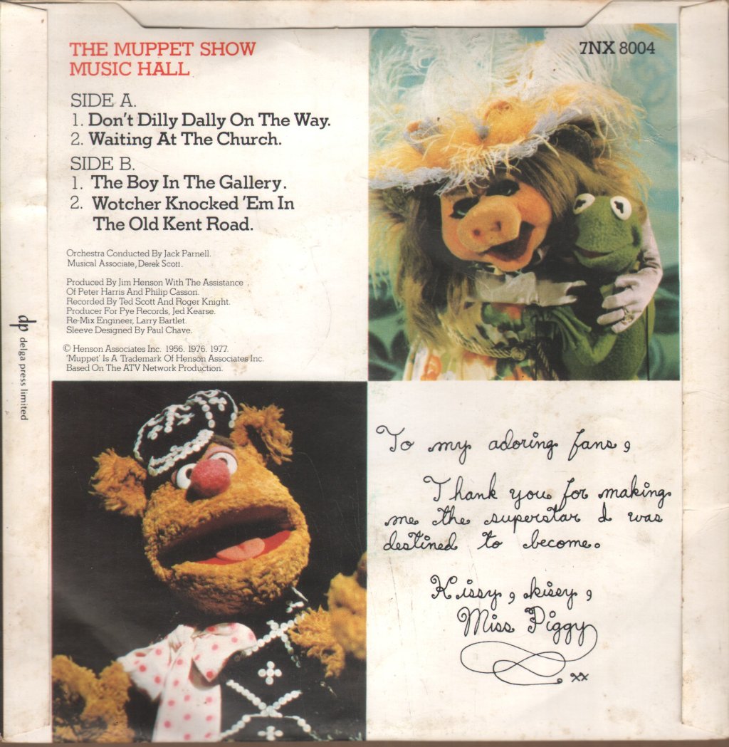 Muppet Show Music Hall - Don't Dilly Dally On The Way - 7 Inch