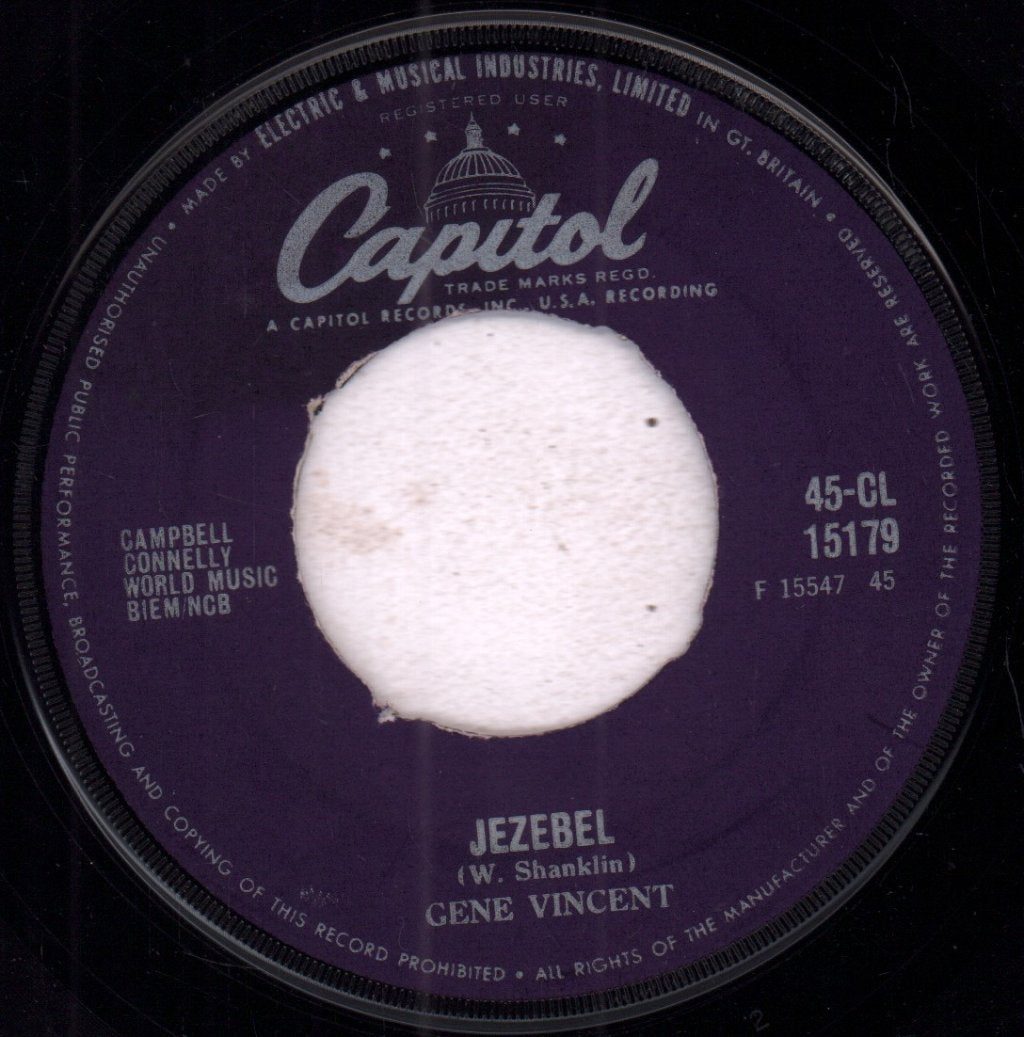 Gene Vincent - jezebel - 7 Inch