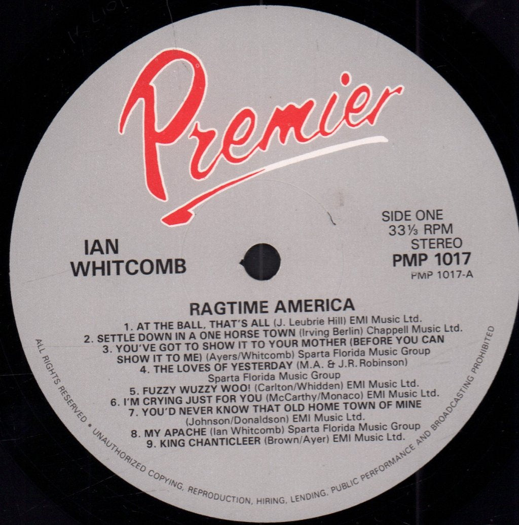 Ian Whitcomb - Ian Whitcomb's Ragtime America - Lp