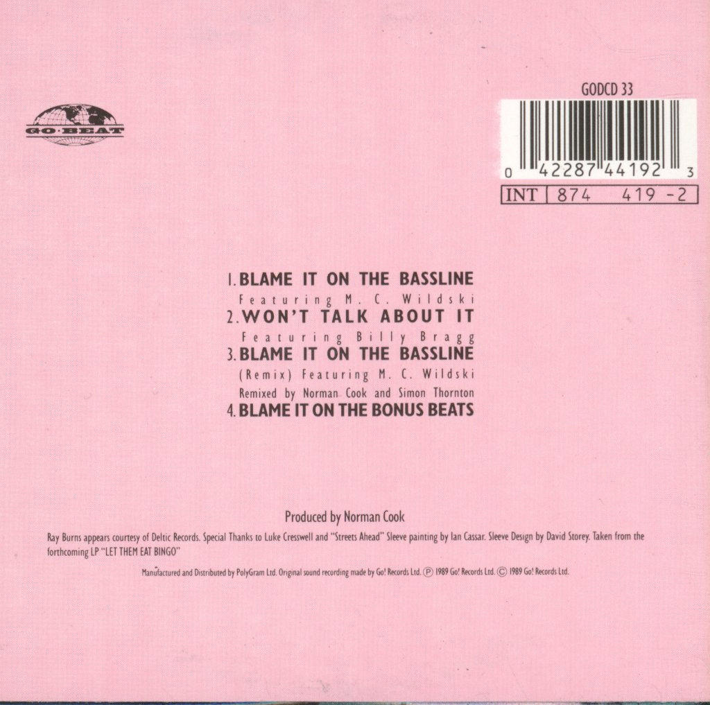 Norman Cook - Blame It On The Bassline - Cd