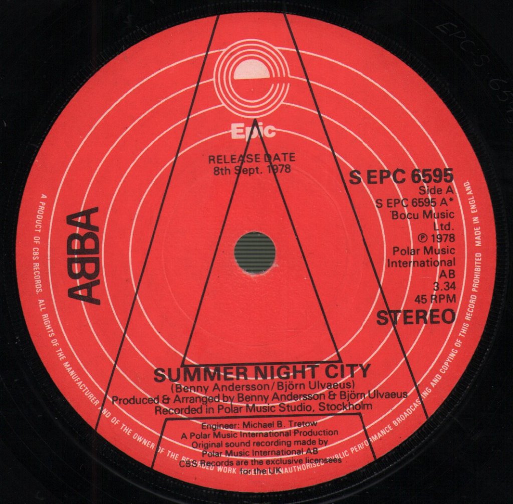 ABBA - Summer Night City - 7 Inch