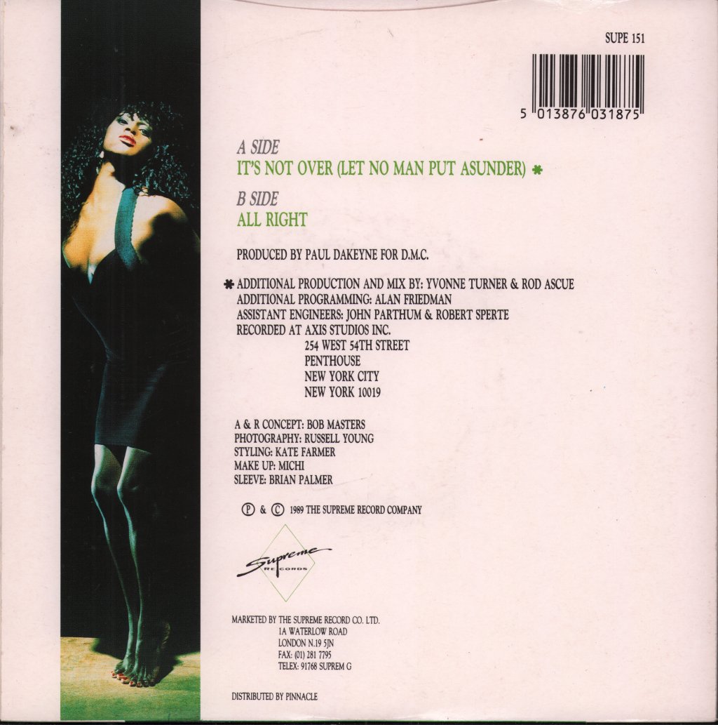 Lonnie Gordon - It's Not Over - 7 Inch